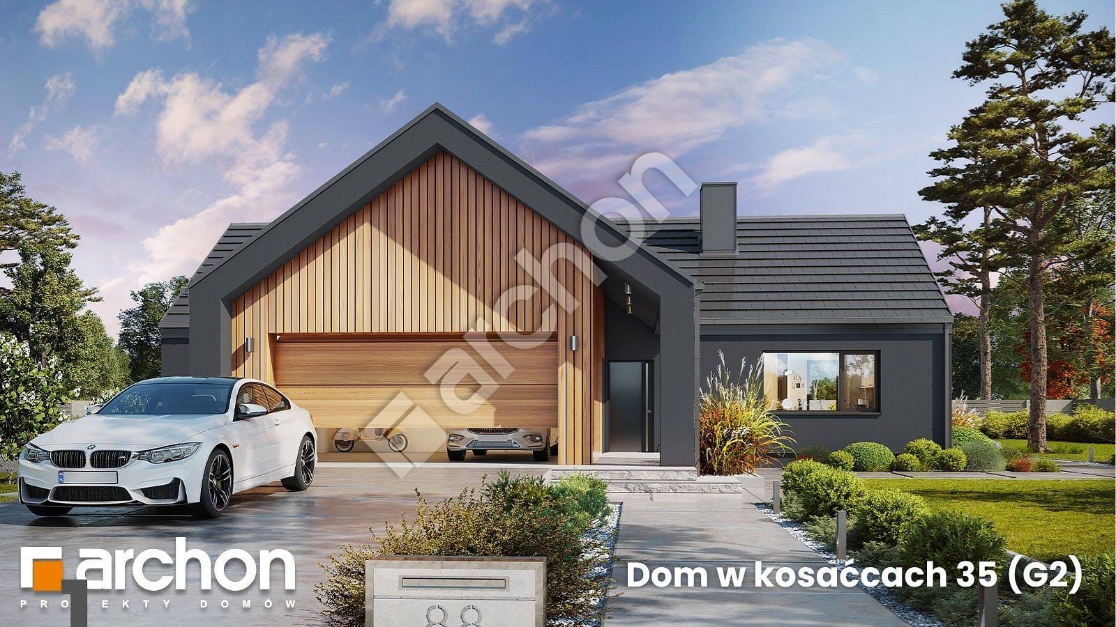 Dom w kosaćcach 35 (G2) – nowoczesny dom, w którym światło i przestrzeń grają główną rolę